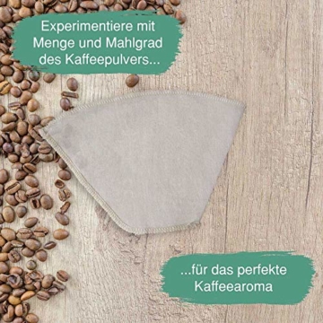 earthtopia 3er set wiederverwendbare kaffeefilter aus stoff 100 hanf filtertuete 3