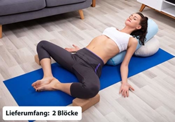 yoga block 2er set kork 100 natur hatha klotz auch fuer anfaenger meditiation pi 5