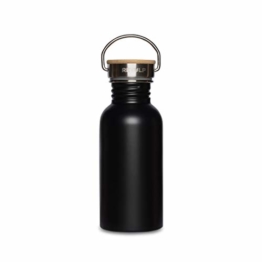 retulp urban edelstahl trinkflasche mit bambus deckel schwarz 500 ml 1