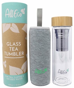 AllEco® Teeflasche mit Sieb to go | nachhaltig