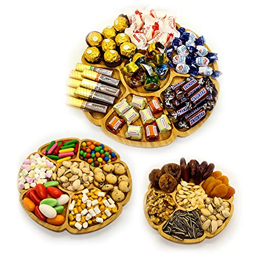 Soz® 3er-Set Snack-Teller Rund aus Bambus