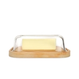 Butterdose | Nachhaltig aus Bambus mit Deckel aus Glas von Greenable ®