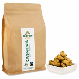 Bio Fairtrade Cashewkerne mit Curry &#038; Meersalz (500g)