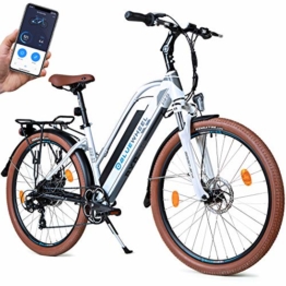 BLUEWHEEL 26&#8243; innovatives City E-Bike I Deutsche Qualitätsmarke I bis 150 km Reichweite &#038; App