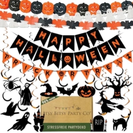 Premium Wiederverwendbare Halloween Deko &#8211; Girlande, Banner &#038; Hängedeko